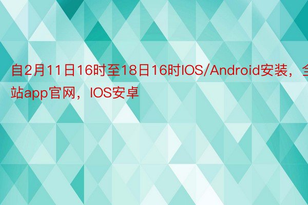 自2月11日16时至18日16时IOS/Android安装，全站app官网，IOS安卓